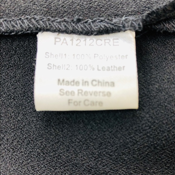 Parker Black with Leather Trim Tunic Dress - Picture 7 of 7